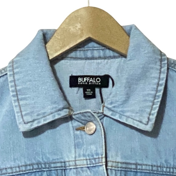 Buffalo David Bitton Classic Denim Jacket XS Light Indigo Versatile Timeless NWT - Picture 6 of 12